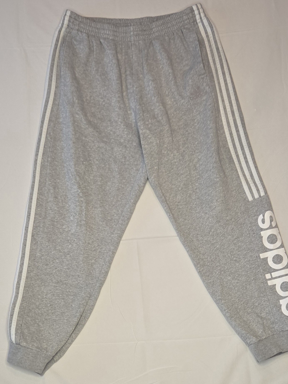 Adidas Essentials Colorblock Gray Sweatpants Men’s XL